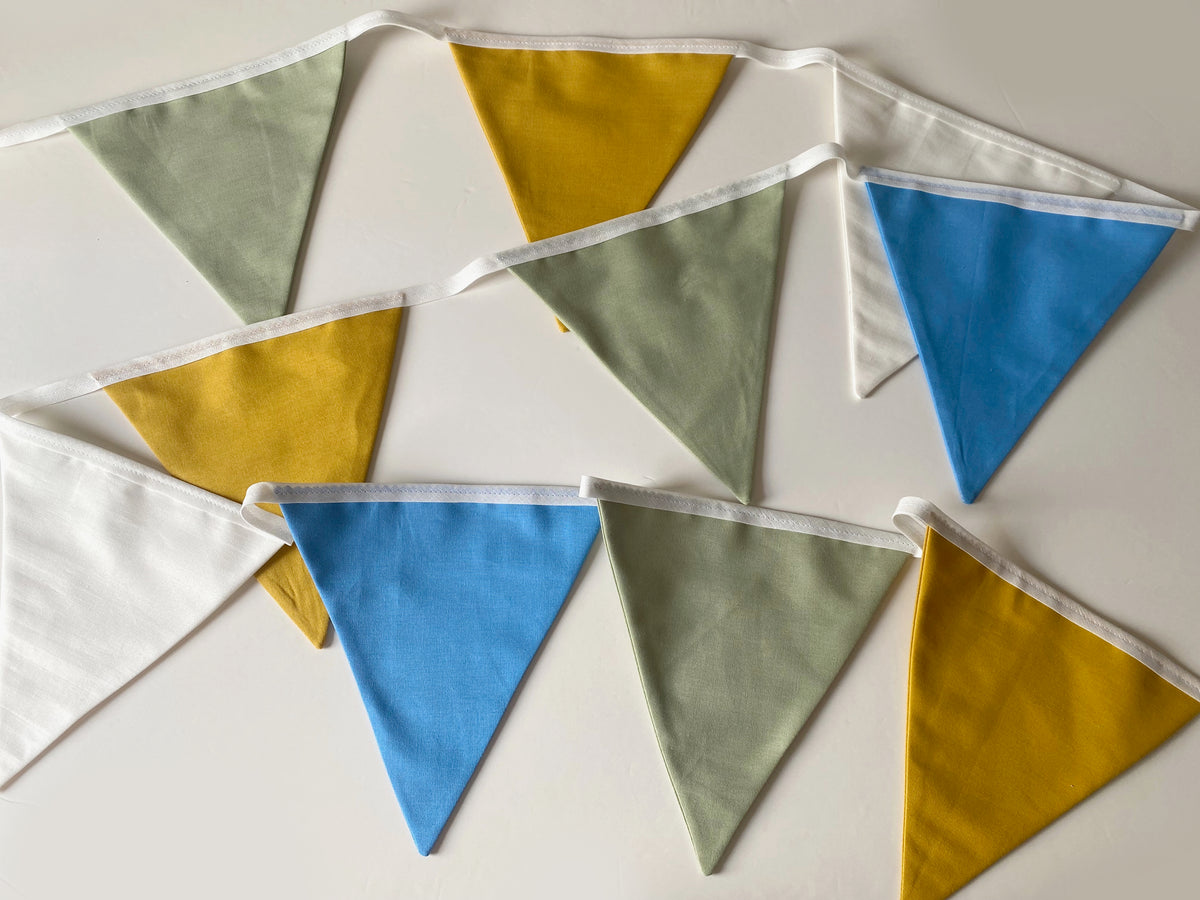 Rainbow bunting banner