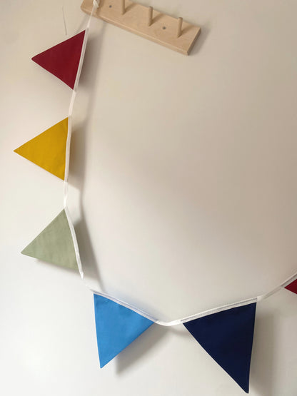 Rainbow bunting banner