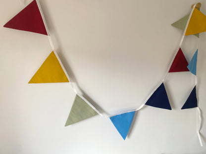 Rainbow bunting banner