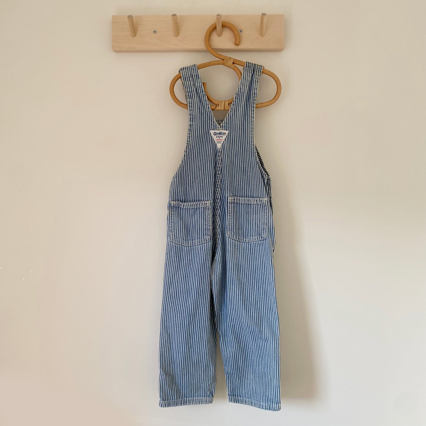 3Y Oshkosh vintage hickory stripe denim dungarees