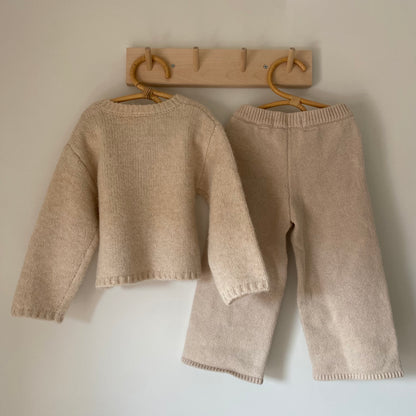 3-4Y Zara floral embroidered cream knit cardigan co-ord