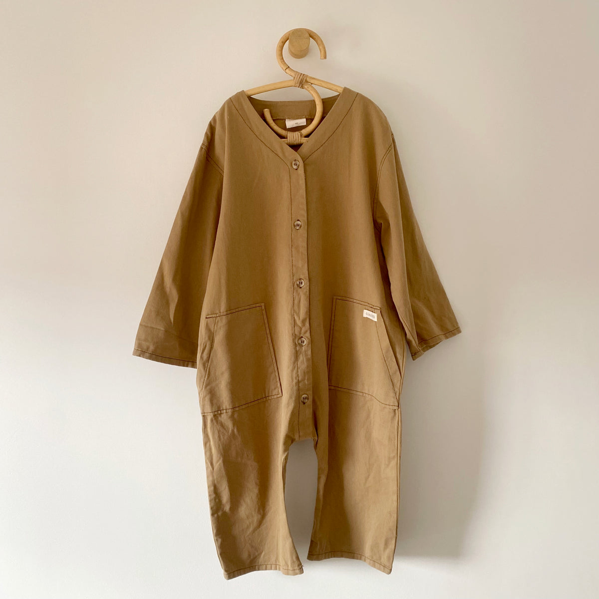 5-6Y Claude & Co MILKING IT x ANDO (chocolate) overalls boilersuit