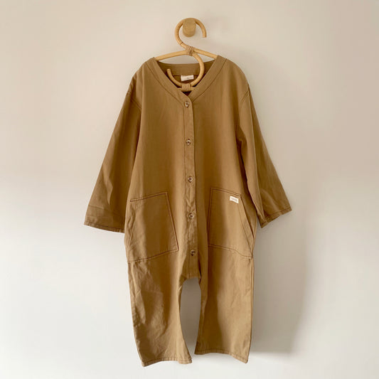 5-6Y Claude & Co MILKING IT x ANDO (chocolate) overalls boilersuit