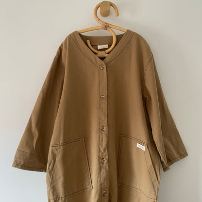 5-6Y Claude & Co MILKING IT x ANDO (chocolate) overalls boilersuit