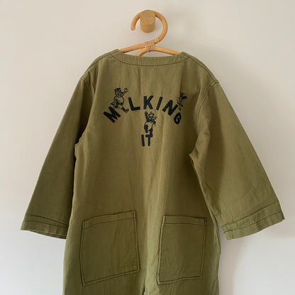 3-4Y Claude & Co MILKING IT x ANDO (forest) overalls boilersuit