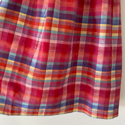 6-7Y St Michael vintage check puff sleeve dress