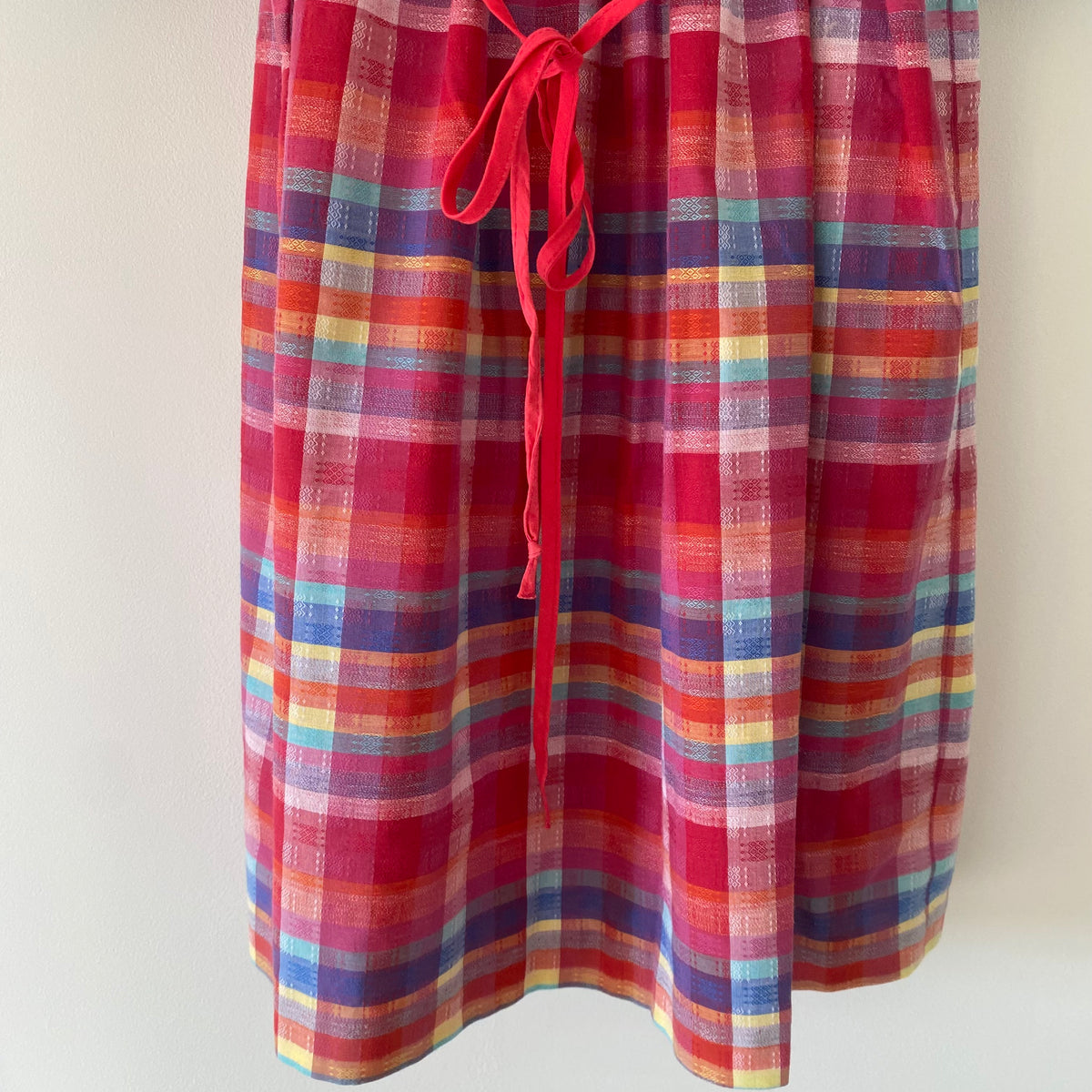 6-7Y St Michael vintage check puff sleeve dress