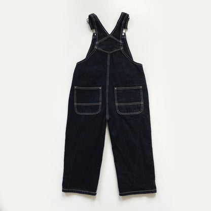 2-3Y Zara black contrast stitch denim dungarees