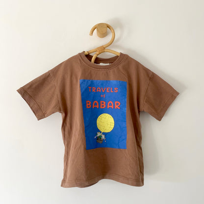 3-4Y Zara Babar brown short sleeve t-shirt