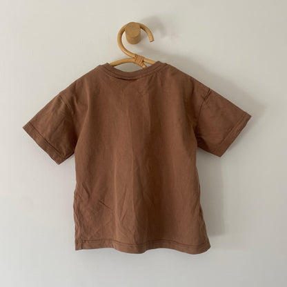 3-4Y Zara Babar brown short sleeve t-shirt