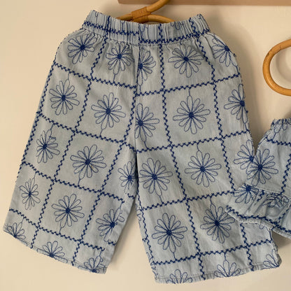 12-18M Zara blue floral embroidered co-ord