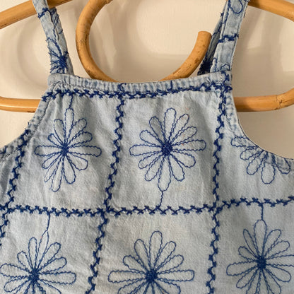 12-18M Zara blue floral embroidered co-ord