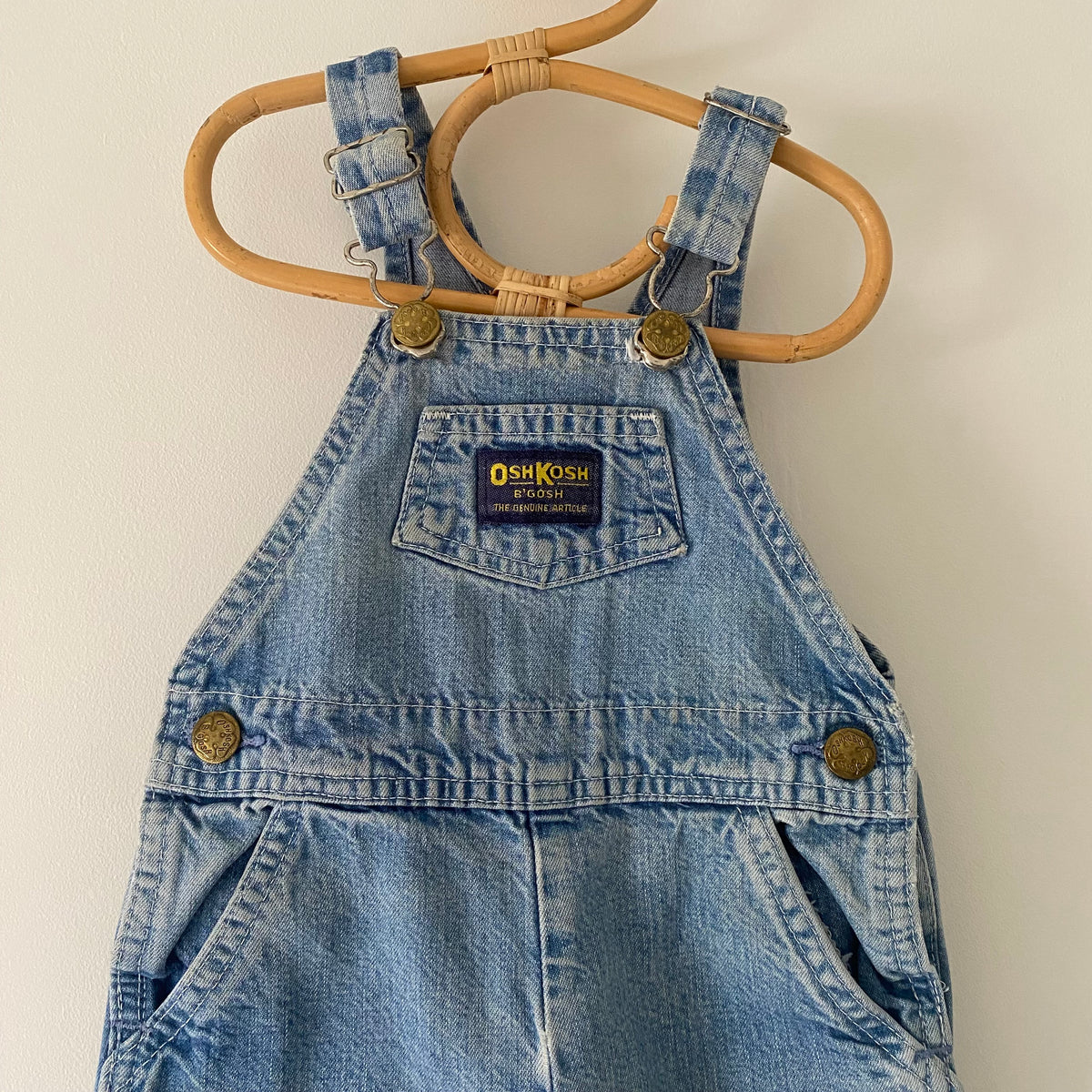 18M Oshkosh B'Gosh vintage light wash denim dungarees overalls