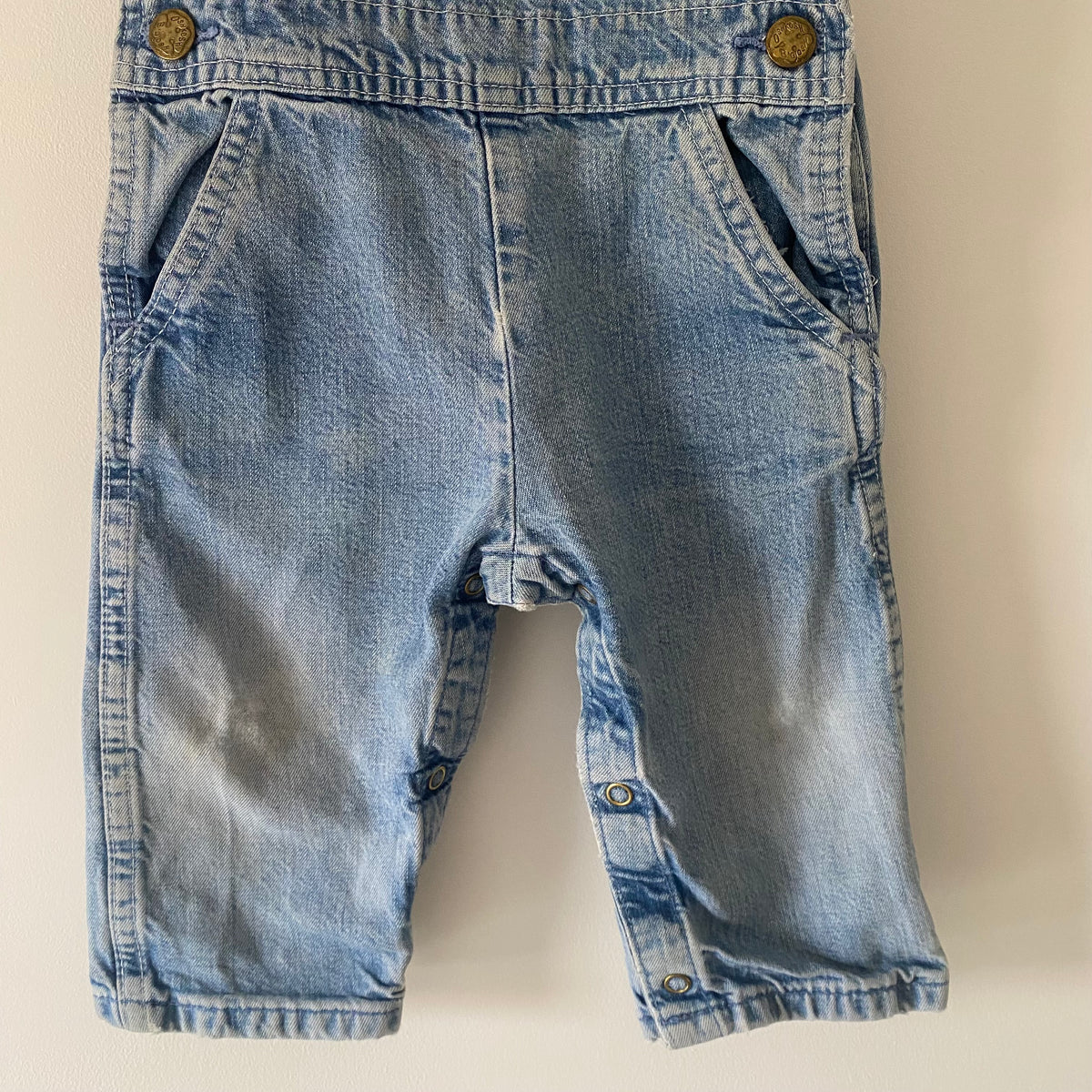 18M Oshkosh B'Gosh vintage light wash denim dungarees overalls
