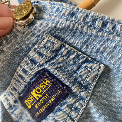 18M Oshkosh B'Gosh vintage light wash denim dungarees overalls