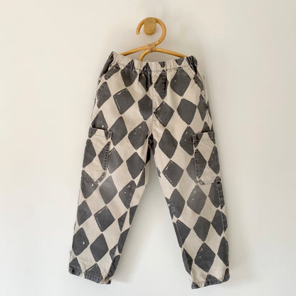 4-5Y Next diamond checkerboard trousers