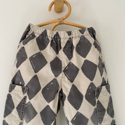 4-5Y Next diamond checkerboard trousers