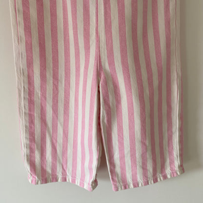 18-24M Zara pink stripe denim jumpsuit