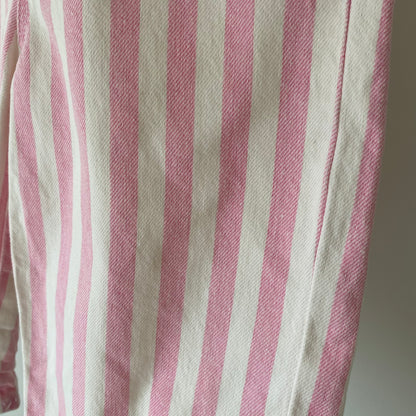 18-24M Zara pink stripe denim jumpsuit