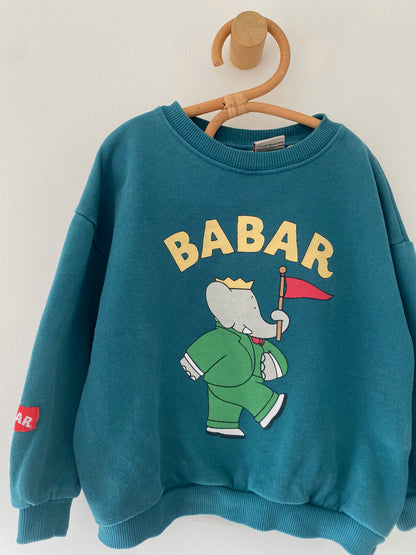 18-24M Zara Babar teal sweatshirt