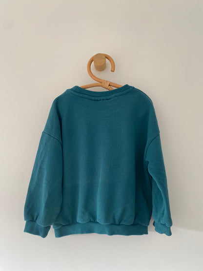 18-24M Zara Babar teal sweatshirt
