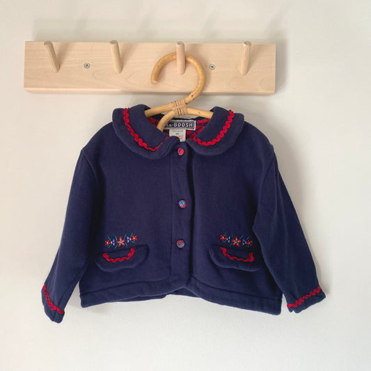 9-12M Ka Boosh vintage navy blue soft jacket