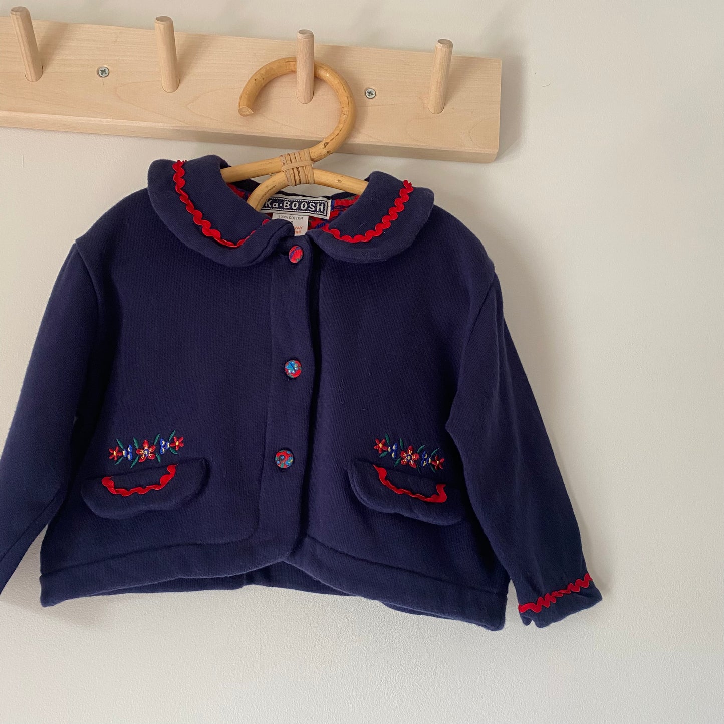 9-12M Ka Boosh vintage navy blue soft jacket