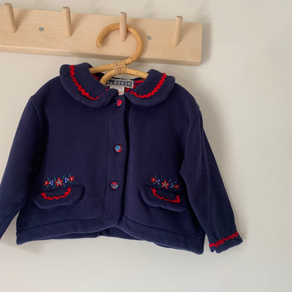 9-12M Ka Boosh vintage navy blue soft jacket