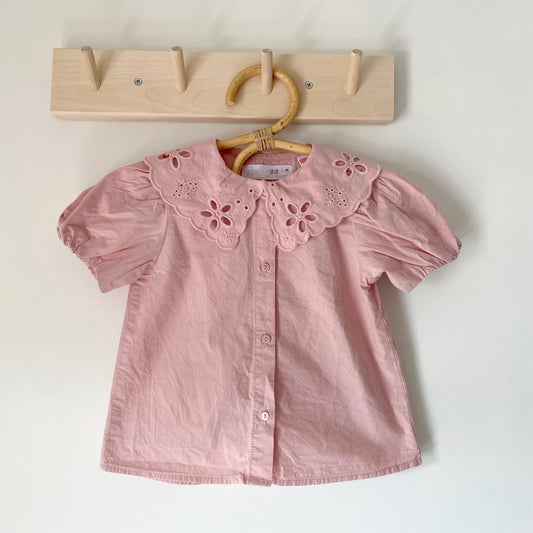 12-18M Zara pink collared blouse