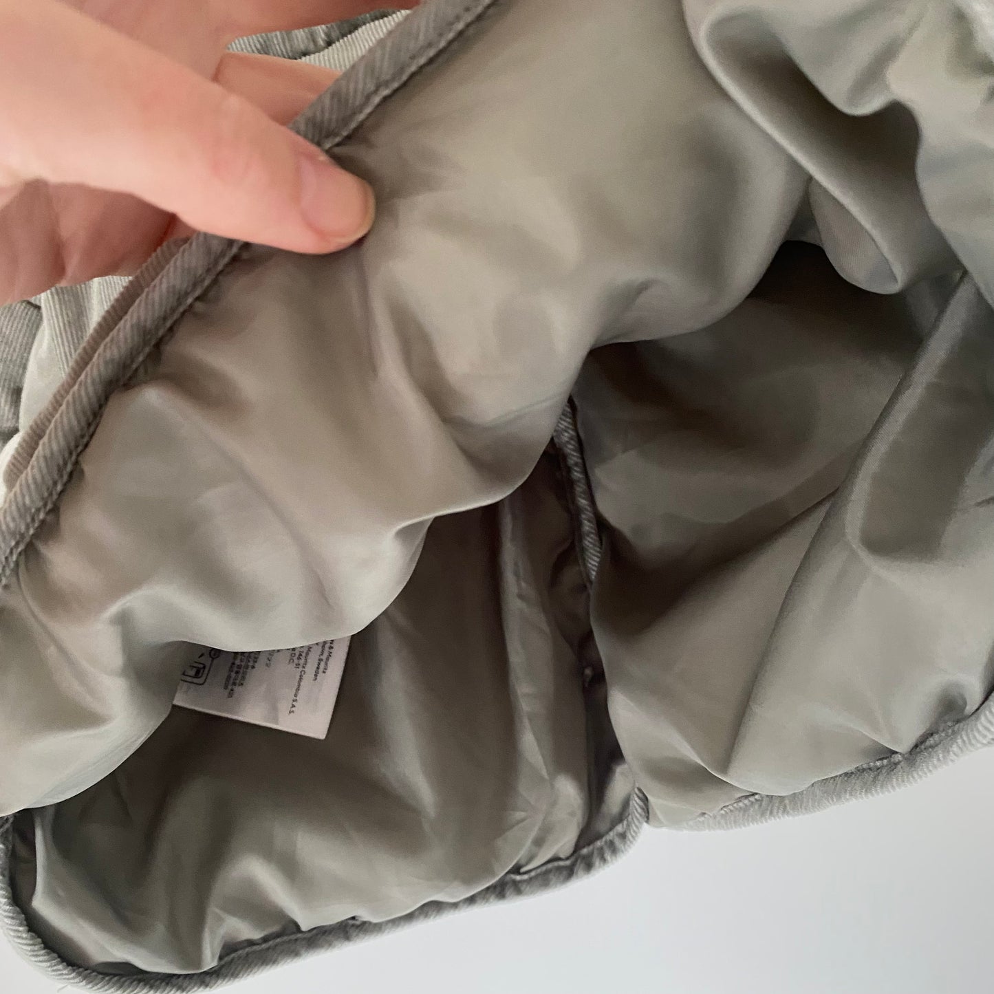 12-18M H&M sage green quilted padded jacket with collar