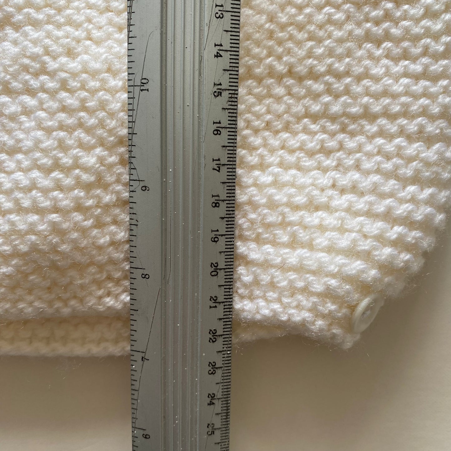 3-6M cream wrap hand-knitted cardigan