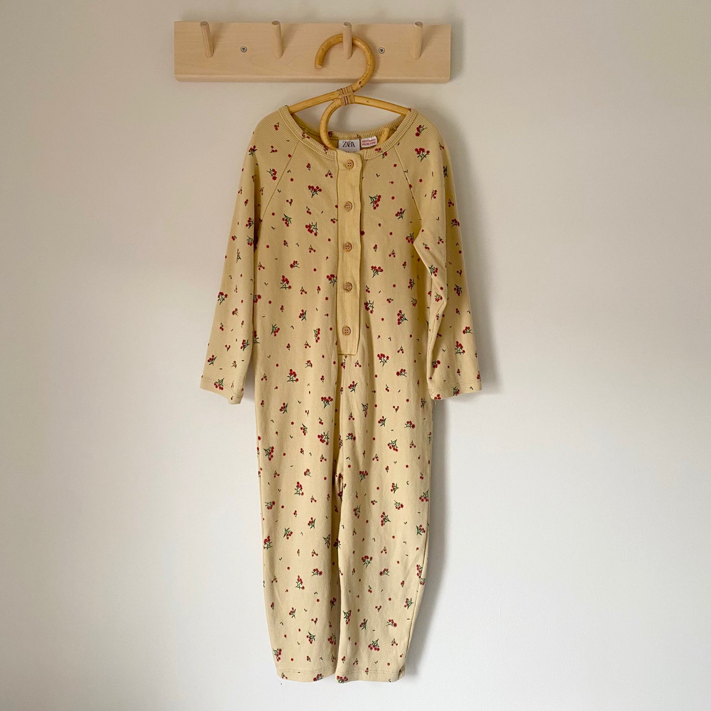 3-4Y Zara floral ribbed jumpsuit