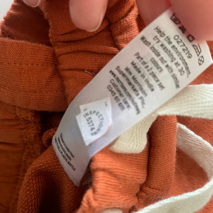 0-1M Nutmeg rust braced shorts