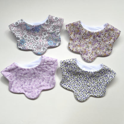 Choice of ditsy scallop bib