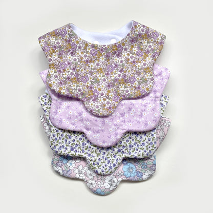 Choice of ditsy scallop bib