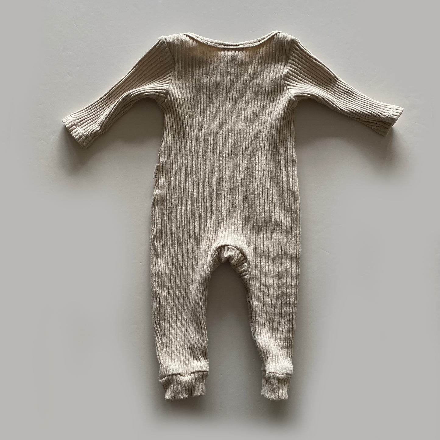 3-6M Claude & Co Milking it oat ribbed onesie