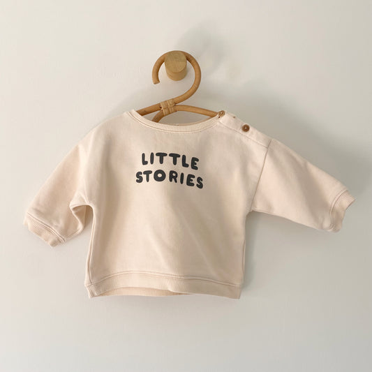 3-6M Organic Zoo Little Stories sweatshirt