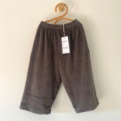 2-3Y Next brown ribbed wide leg trousers BNWT