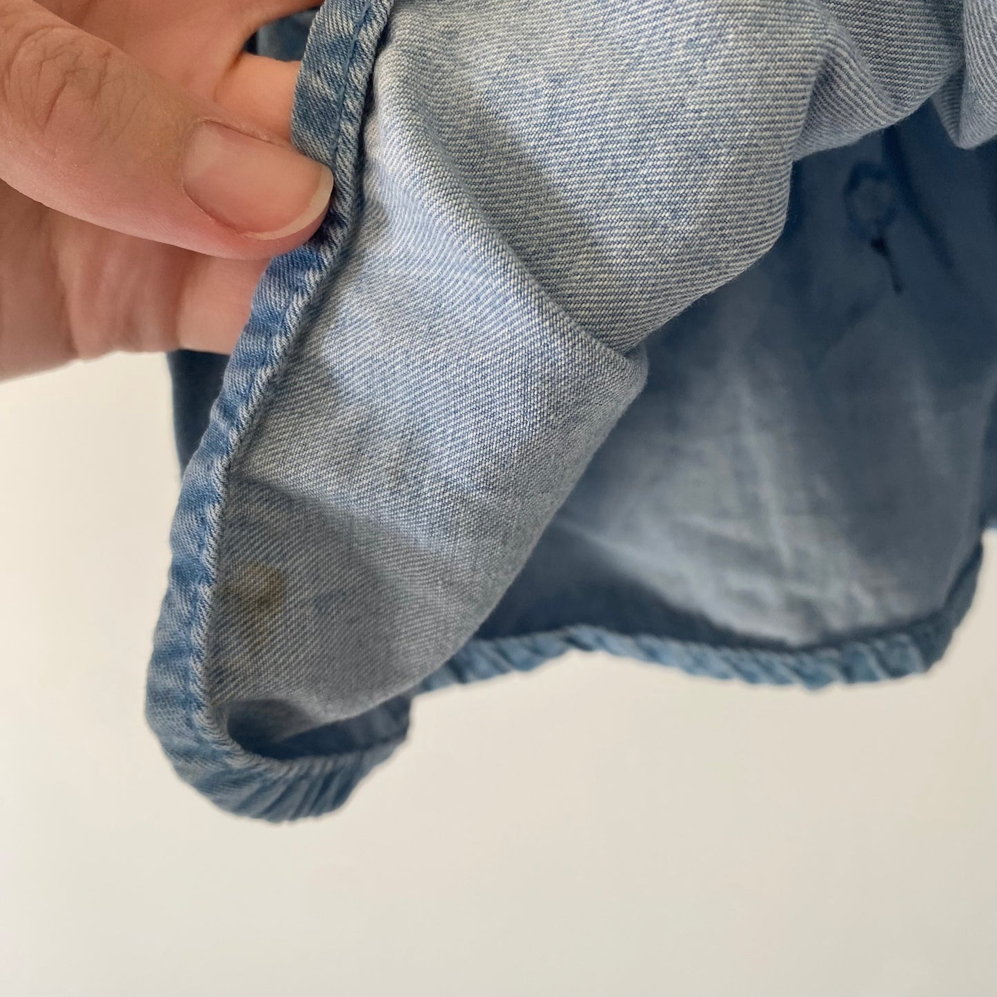 5-6Y Tu tiered embroidered denim dress