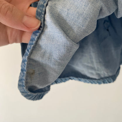 5-6Y Tu tiered embroidered denim dress