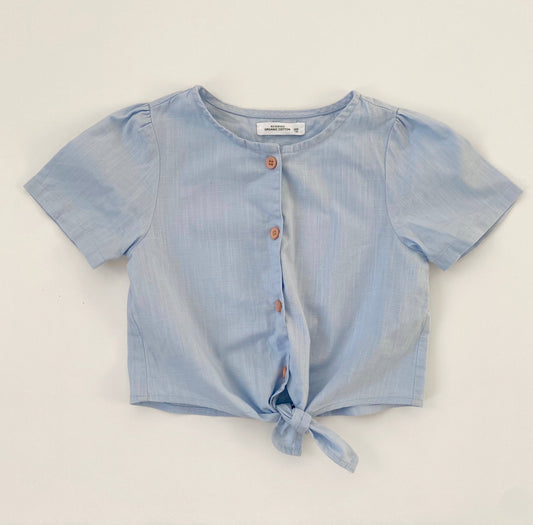 5-6Y Reserved blue tie shirt