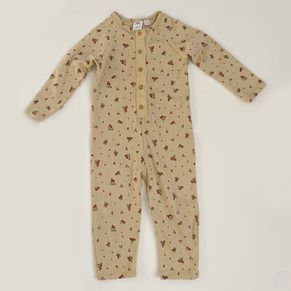 3-4Y Zara floral ribbed jumpsuit