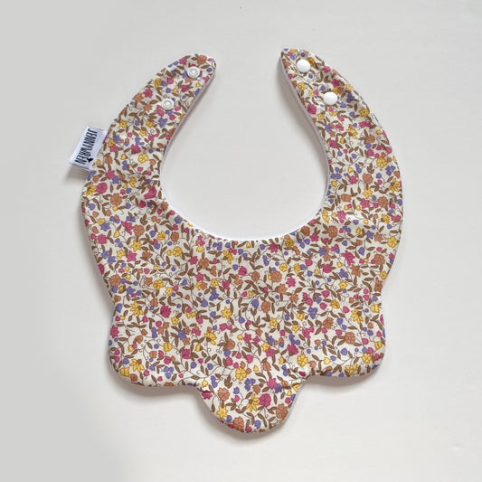 Pastel ditsy scallop bib