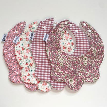 Choice of ditsy scallop bib