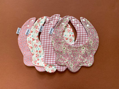 Choice of ditsy scallop bib