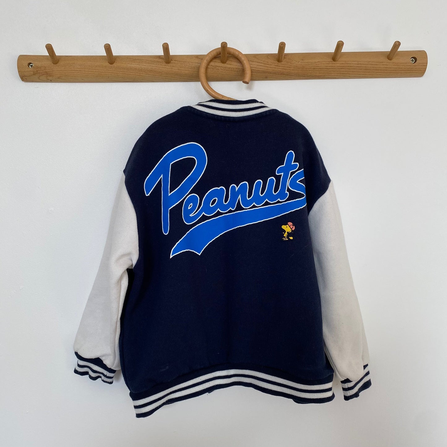 4-5Y Zara Peanuts navy varsity jacket