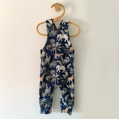 0-3M navy safari dungarees
