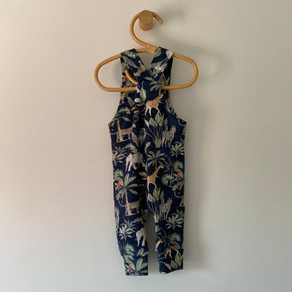 0-3M navy safari dungarees