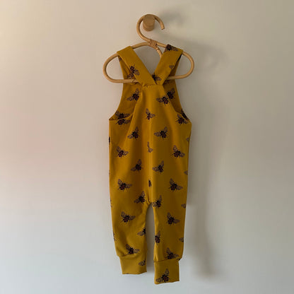 12-18M mustard bee dungarees