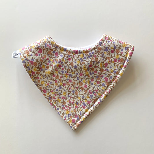 Pastel ditsy bandana bib